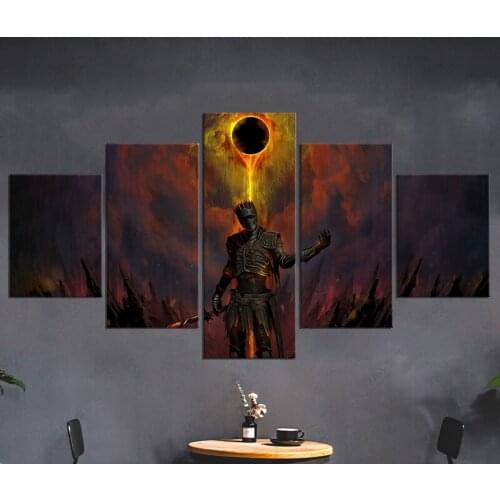 Soul of Cinder Picture Demon Souls Video Game Wall Art Canvas Abstract Party Artwork