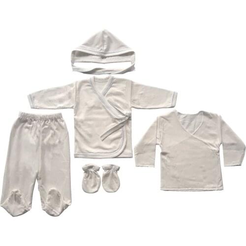 Newborn 5'li Underwear Baby The Zibin Set-Cream blue