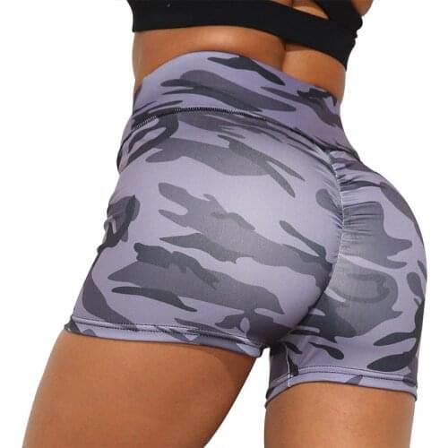 Summer Athletic Camouflage Print Biker Shorts Scrunch Bum Camo Yoga Short Womens Ruched Tights Sports Fitness FIRE Dance Shuffle