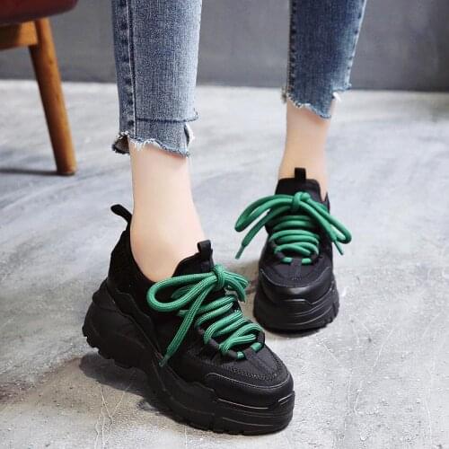 Massive Womens Shoes 2020 Platform Sneakers Women Running Shoes Ladies Sport Shoes High Sports Shoes Black Scarpe Donna A-503