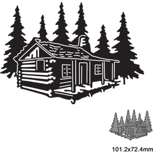 Tree Wooden House Metal Cutting Dies For DIY Scrapbook Cutting Die Paper Cards Embossed Decorative Craft Die Cut New