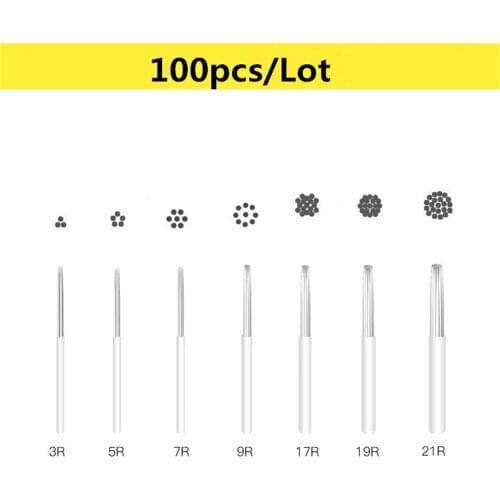 Microblading Round Needles for manual pen Semi permanent makeup fog Shading microblading eyebrow for Embroidery pen 7/9/21 pins