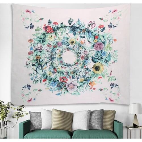 Multifunction Retro Print Tapestry Home Supply Soft Fashion Blanket Beach Towel for Household Bedroom Decoration