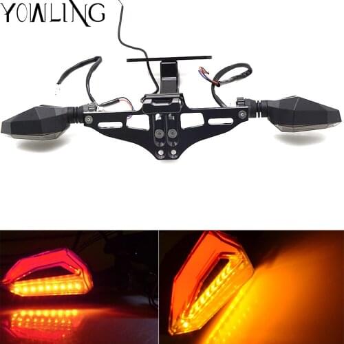 Motorcycle Accessories Fender Eliminator License Plate Holder Turn Signal Light FOR tmax 530 tmax 500 xmax 300 400 125 r15 fz1