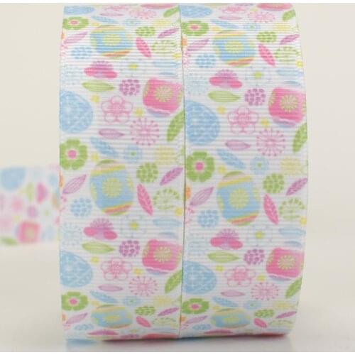 Cartoon Arrivals 1" 25mm Lovely Flower Ribbon Grosgrain Printed Tape DIY Handmade Hair Accessories