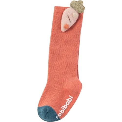 Newborn Baby Girls Boys Knee High Sock Pineapple Cartoon Warm Anti-Slip Infant Toddler Cotton Autumn Spring Leg Warmer 0-5T