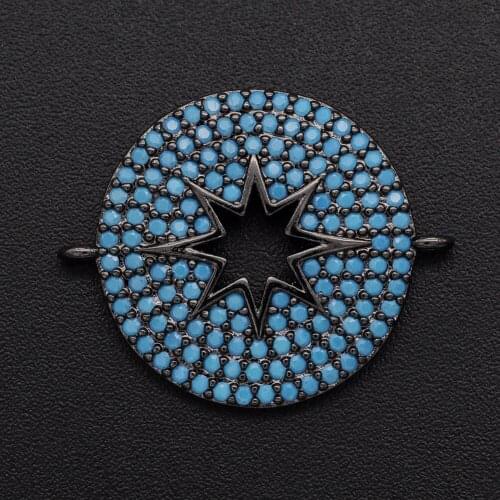 22x18mm CZ Zircon DIY Jewelry Meteor Star Charm Connectors Wholesale Factory Sale Bulk Order Discounts