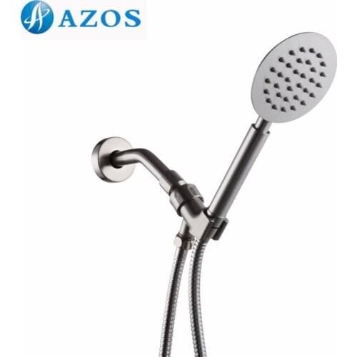 SUS304 Stainless Steel Handheld Shower Head with Extra Long Hose and Shower Arm Mount Brushed Nickel Color LYTZ049