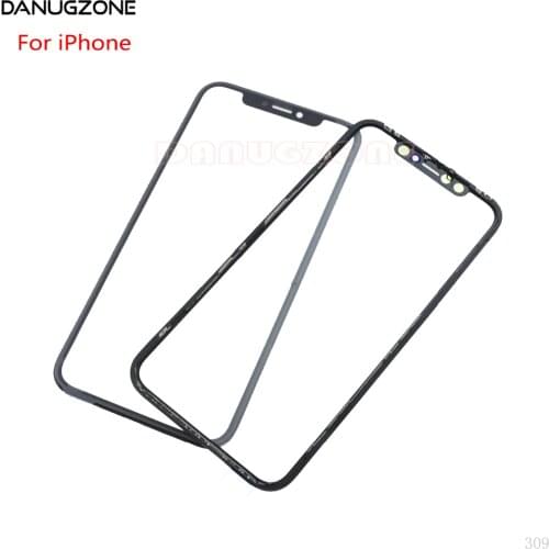 With Frame + OCA Touch Panel For IPhone 12 Pro Max Mini 11 XR Front Outer Screen Glass Lens