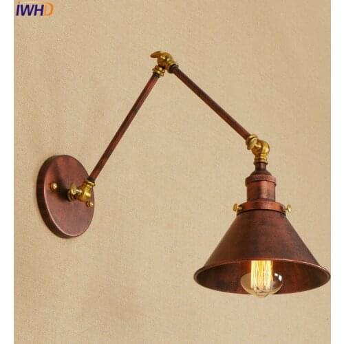 Style Loft Industrial LED Wall Light Up Down Lighting Wandlampen Adjustable Long Arm Wall Lamp Vintage Arandela Stair Lights