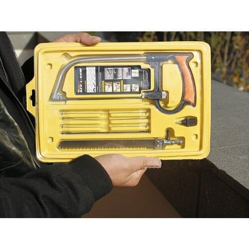 UZWELL 7 in 1 Adjustable Hand Saw Portable Wood Saw Blades Hacksaw Multi-Function Woodworking Hand Hacksaw