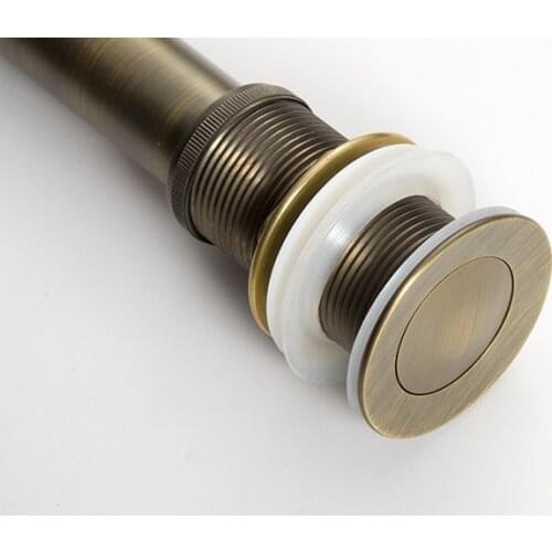 FREE SHIP BATHROOM Pop Up Drain 1 1/2" 38mm Vessel Sink Strainer antique brass colour overflow or without overflow