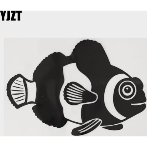 YJZT 15.5CM×10.1CM Lovely Marine Organism Decal Coral Clownfish Car Stickers Vinyl 13D-1288