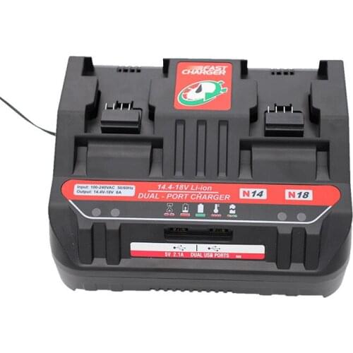 HOT SALE M18 Li-ion Battery Charger For Milwaukee 14.4V 18V M18 48 - 11 - 24xx Series Lithium-ion Battery 6A Charging Current