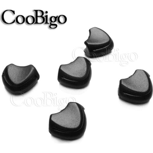 12pcs Plastic Black Anchor Shaped Zipper Pull Cord Ends Lock Stopper Clip For Paracord Sportswear Bag Rope DIY Parts Accessories