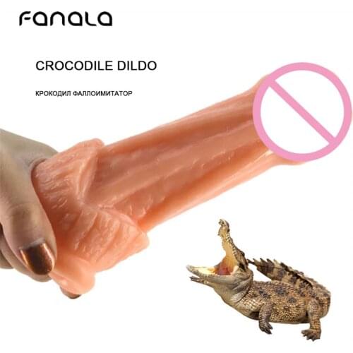 Women Masturbation Penis Dildo for Crocodile Dildo Sex Anal Butt Plug Sex Toy for Women G Spot Stimulate Realistic Animal Dildo