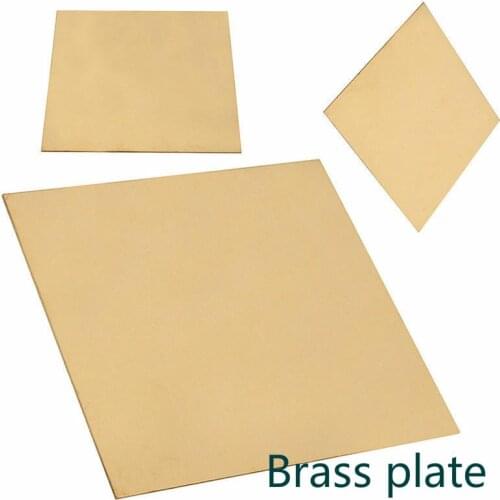 1pcs brass plate 1.0x100x100mm brass plate custom size material laser cutting CNC frame model metal DIY construction brass pad f