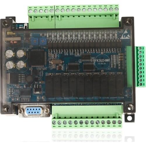 1pcs FX3U-24MR high speed domestic PLC industrial control board with case with 485 communication