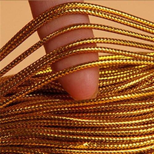 10PCS 10Meters Gold Packaging rope Cord Thread Cord String Strap Ribbon Rope Tag Line Bracelet No-slip Clothing Gift box Decor