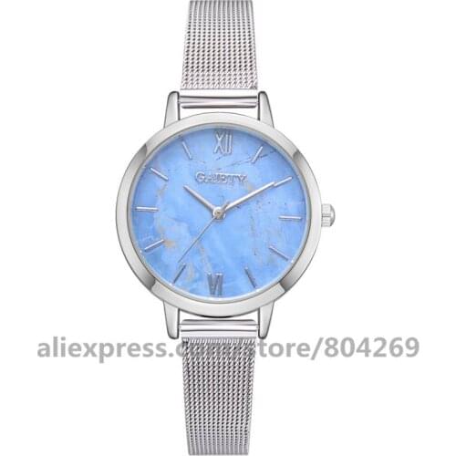 100pcs/lot Women Fashion Dress Lady Gift Metal Wrist Watch Alloy Analog Silver Mesh Man Watches