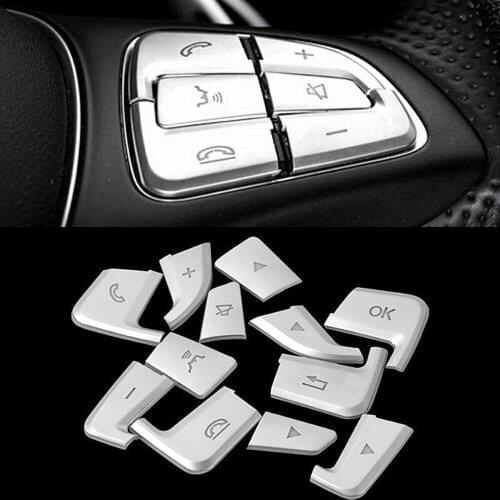 12pcs/set Car Steering Wheel Button Covers Decor 2015-2018 ABS ISO9001