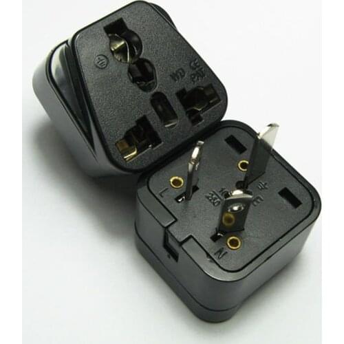 200pcs International AU Australian Power Adapter 3 Pin EU European US To AU Australia Travel Plug Adapter Charger Socket Outlet