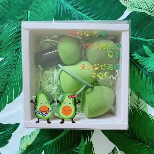 4Pcs Make Up Puff Shelf Puff Storage Rack Sponge Drying Stand Holder Drying Rack Makeup Egg Bracket Puff Avocado Green