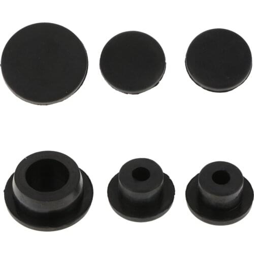 6pcs Rubber Tailgate Plug Set Spare Tire Carrier Delete Filler Plate AKA Tramp Stamp Replacement for Jeep JK Wrangler