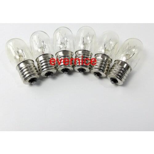6 Pcs Light Bulbs 15 Watt, 5/8 Base, 2SCW Screw In For Sewing Machines