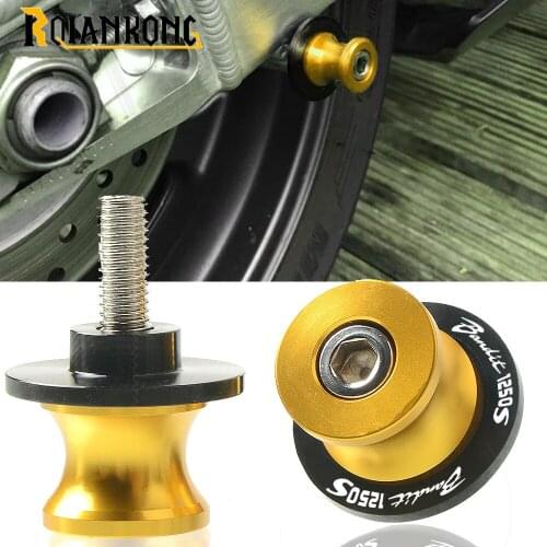 8MM CNC Motorcycles Rear Swingarm Sliders For Suzuki GSF Bandit1250 Bandit1250S 2007-2008 Bandit 1250 S 8MM Stand Screws Spools