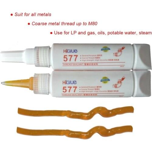 HiGlue 577 Equivalent Thread Sealant Anaerobic Glue Adhesive 50ml*1pcs