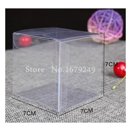 7x7x7cm DHL fast shipping PVC box/Transparent box/ The plastic boxes Gift boxes Pastry biscuit boxes Display case 200pcs/set