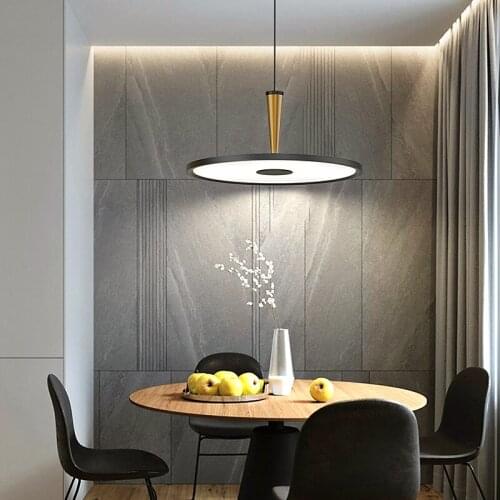 Nordic Black Pendant Lights Modern Led Pendant Lamps for Living Room Dining Room Kitchen Hanging Lights Home Art Deco Luminaria