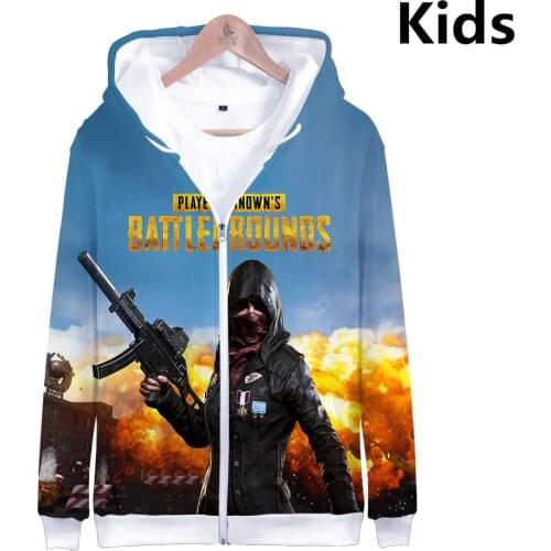 3 To 14 Years Kids Hoodies Playerunknowns Battlegrounds PUBG Hoodie Sweatshirt Boys Girls Cartoon Jacket Coat Children Clothes