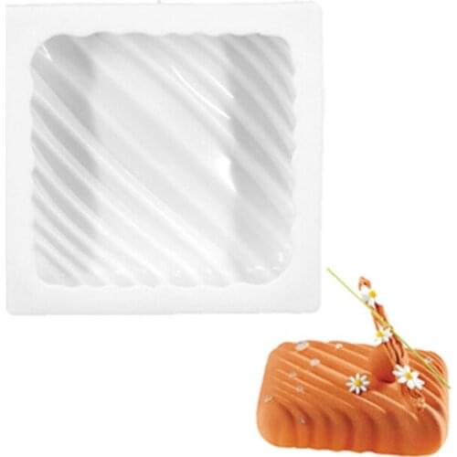FILBAKE Kitchen Pasrty Accessories Twill Square Shaped Silicone Baking Mold Mousse Moulds Pan Cake Mold Decorating Tools 1000ML