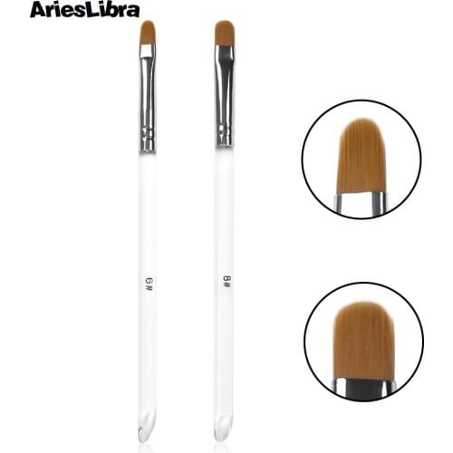 AriesLibra Nail Art Brush Round Head UV Gel Transparent Acrylic Manicure Pen Nails accessories Painting Drawing Tool Nail Beauty