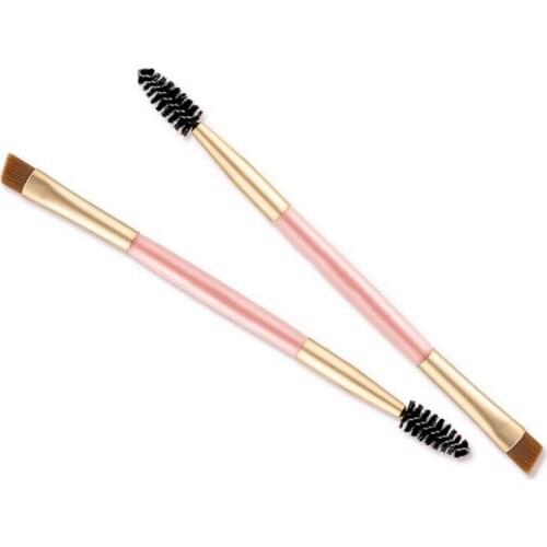 Eyeliner Eyebrow Brush Angled Eye Liner Double Head Makeup Brush Tool Tattoo Brow Tool 500pcs
