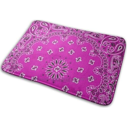 Classic Bandana Style ( Pink Version ) Mat Rug Carpet Anti - Slip Bedroom Entrance Door Mat Mask Face Mask Bandana Face Mask