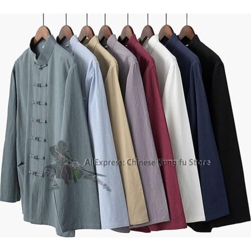 Soft Cotton Linen Chinese Kung fu Jacket Tai Chi Top Wushu Martial arts Wing Chun Jackets