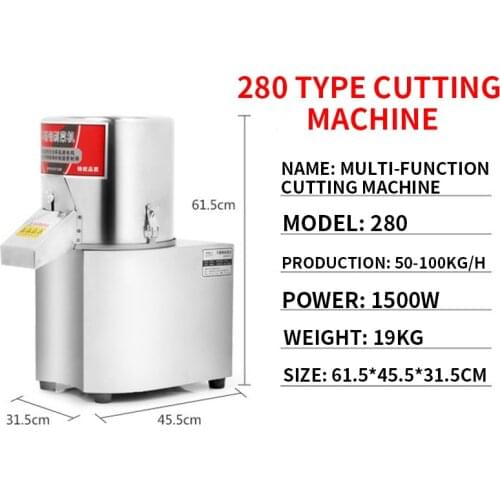 280 type Commercial vegetable stuffing machine Stainless steel electric cutter Multi-function ginger/garlic/chili/meat grinder