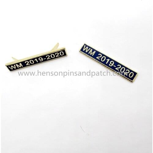 Custom metal hard enamel name badge with clip backing