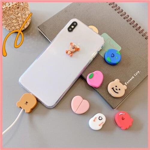 Cartoon Cute Charging Cable Protector USB Bite Charger Data Cord Animal Cable Saver Cover Cable Winder Line Organizer For iPhone