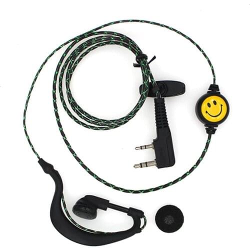 Baofeng UV-5R UV-82 BF-888S 2 Pin Smiling Face PTT Earpiece two way radio Headset