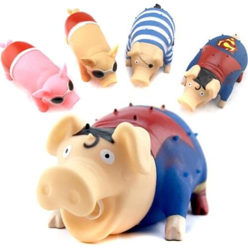 Novelty Screaming Vent Pig Decompression Toys Chew Sound Play Pig Adult Children Toy Squeaker Squeaky Pig Funny Pet Toy
