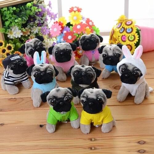 10cm-15cm Pug plush toy Rabbit Elephant lion Sheep leopard Stuffed Dolls Animals Pug Dog Plush Toys Dogs Cos Cosplay Dinosaur