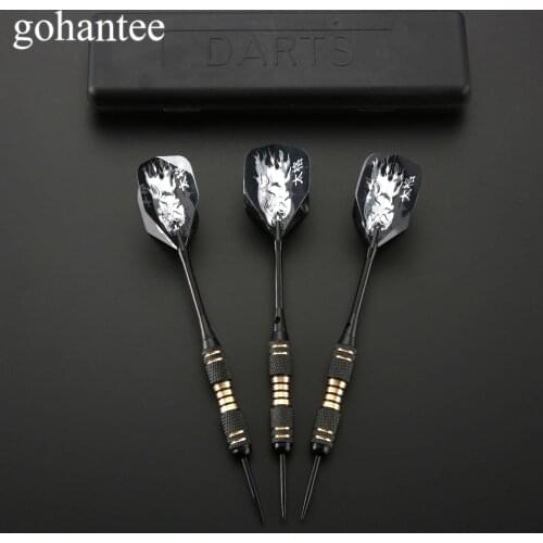 Gohantee 3PCS /BOX Professional Steel Darts 23g Steel Needle of Copper Darts With Aluminum Darts Shafts for Electronic Dartboard