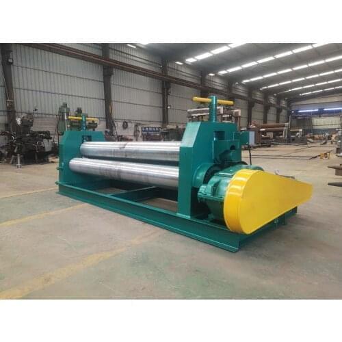 Manufacturer Semi-automatic Steel Tube Rolling Forming Machine, 3 Roll Bending Roller Pipe Form for Iron Plate