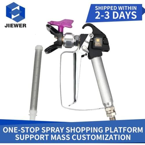 JIEWER 3600psi High Pressure Airless Paint Spray Gun And Black Airless Sprayer Nozzle Seat Guard 517 Airless Spray Nozzle Seal