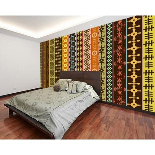 Custom retro papel DE parede,African ethnic geometric texture for living room bedroom sofa background wall decoration wallpaper