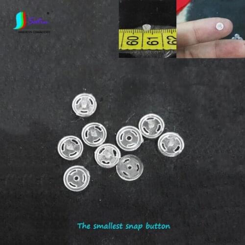 Smallest Snap Buckle,Doll Baby Clothes Repair Accessories 4mm Mini Black,Clear Buckle Snap Fastener Press-stud Button S0150H